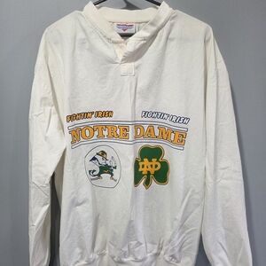 Vintage 1980s Dodger NCAA Fighting Irish Notre Dame Long Sleevefew minor marks